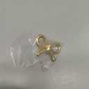 2 Pack Solid Brass Bow Drawer Knobs, Gold Bow Knobs for Kitchen Cabinet Hardware, Vintage Vanity Dresser Pulls, Nursery Kids Bedroom Creative Tie Decorative Handles (Brass Bow)