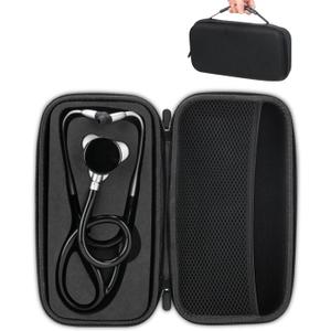 Hard Stethoscope Case for Eko CORE 500 Digital Stethoscope, Lightweight & Portable Protective Case, Extra Pocket for Doctor & Nurse Accessories (Black)
