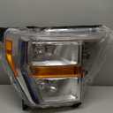 OEM Style Chrome Bezel Halogen Headlight Assembly Compatible with 2021-2023 Ford F150 F-150 XL/XLT Right Passenger Side ML3Z-13008-J FO2502409