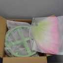 3Pcs Large Silk Butterfly Decorations,Big Butterfly Decoration with Standing Base,Mariposas Grandes Para Decoracion for Wedding Birthday Party Decor Ideal for Home and Event Decorations (Green Pink)