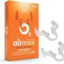 Airmax Unisex Sport Nasal Dilators Two-Pack - Easy, Safe, and Comfortable Breathing Aid - Improves Airflow - Transparent - Medium