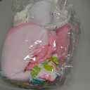 FuWeave Easter Bunny Goose Outfit Easter Egg Porch Goose Costume for Cement Plastic Geese Statue Spring Outdoor Garden Yard Patio Decoration(Light Pink,23 Inches,Cute Bunny)