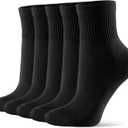 CS CELERSPORT 5 Pairs Mini Crew Ankle Socks Cushioned Running Casual Socks for Women and Men (S)