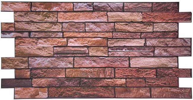 3 ft. x 1 1/2 ft. x 3/16 in Claystone Slate Brown Faux Decorative 3D Wall Panel for Interior (10-PCs)