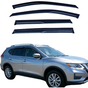Rain Guards Window Visors for Nissan Rogue 2014-2020,Tape On Black Rain Deflectors for Car Windows, Weatherproof & Easy Installation, Fits S/SV/SL Trims,Truck Accessories-4pcs