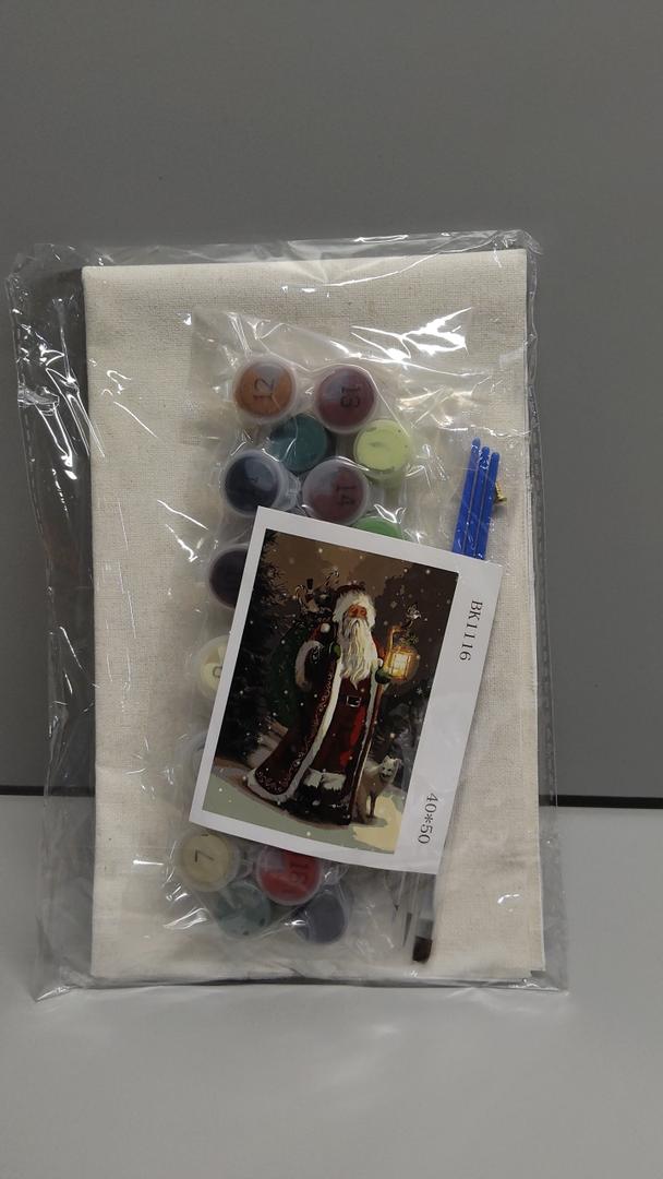 Santa Claus Feeding Fruits to Animals Paint by Numbers Kit for Adults,40*50IN DIY Paint by Numbers Art for Beginner and Artists-Acrylic Oil Number Painting Kits for Home Decor,Stress Relief