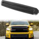 Black Front Upper Hood Bulge Molding Grille Trim Compatible with 2014-2021 Toyota Tundra, Replacement for 761800C030 TO1231102 Hood Scoop Grill Trim Molding