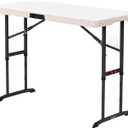 LIFETIME 80387 4-Foot Commercial Adjustable Folding Table, Almond
