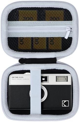 Lebakort Storage Case Compatible with KODAK EKTAR H35 / H35N / Ultra F9 / M35 / M38 Half Frame Film Camera (Black + White Case)