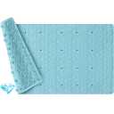 WRISIN Non Slip Bathtub Mat for Bath Tub Shower - Natural Rubber Mat with 241 Suction Cups - Soft Bathroom Safety Mat - Unique Diamond Pattern - Fatigue Relief - Machine Washable - 16 × 28 Inch