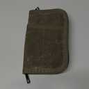 Field Notes Notebooks Cover,Journal Cover for 3.3 x 5.5 Field Notes Moleskine Cahier,Water Resistant Pocket Notebook Cover for Journal Notebook Planner with Zipper Pen Holder,Waxed Canvas (Army Green)