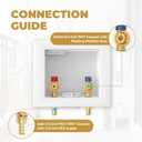 Universal Washing Machine Outlet Box, 1/2-Inch Pex Crimp x 3/4-Inch MHT Connection with Center Drain, Laundry Washer Valve Outlet Box