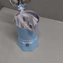 Bialetti - Rainbow: Stovetop Espresso Maker, Moka Pot 3 Cups (4.3 Oz - 130 Ml), Aluminium, Light blue