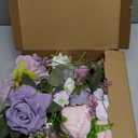 AmyHomie Artificial Purple Flowers Combo Silk Mix Peony Rose Hydrangea Fake Flowers w/Stem for DIY Wedding Bouquets Centerpieces Arrangements Table Party Bridal Baby Shower Home Fall Decor