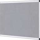 VIZ-PRO Notice Board Felt Gray, 36 X 24 Inches, Silver Aluminium Frame