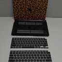 Compatible with MacBook Air 13 inch Case 2022-2018 M1 A2337 A2179 A1932,Leather Leopard Print for Mac Air 13,Cheetah Case with Keyboard Cover for MacBook Air 13-inch Cow Pattern,Leopard Brown