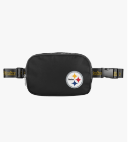 FOCO NFL Large Black Team Wordmark Crossbody Belt Bag Tote Bag Purse