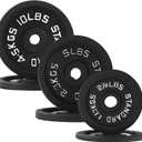 Fitvids Standard Cast Iron 1-Inch Weight Plate Sets for Strength Training & Weightlifting, 35 LBS or 75 LBS or 120 LBS Sets