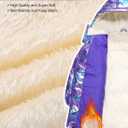 Cutemile Girls Puffer Jacket Toddler Winter Coat 5T Purple Blue Long Hooded Coats Outerwear Faux Down Jackets 5-6 Years, Violet