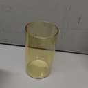 Light Golden Glass Hurricane Candle Holders 3.5" Wide 6" Tall, Light Golden Glass Cylinder Open Both Ends,Light Golden Lamp Shade (3.5x6) 12 pack