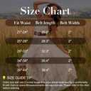 Womens Western Wide Waist Belt for Dress Vintage Stretchy Elastic Belt with Chunky Gold Buckle