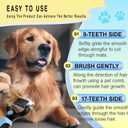 Pet Grooming Rake for Dogs & Cats - Double-Sided Deshedding and Dematting Tool, Gently Remove 95% of Loose Undercoat & Mats for Long-Haired Pets, Painless Fur Brush for Shedding Control (Blue, M)