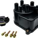 Ignition Distributor Cap and Rotor Kit Set 30102-P54-006 Compatible with 1998-2002 Accord 1992-2000 Civic 1994-1997 Civic del Sol 1997-2001 CR-V 1992-2001 Integra