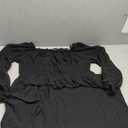 Women's Plus Size Dresses Square Neck Long Sleeve Tie Front Textured XL 