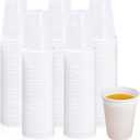Lilymicky 500 Pack 5 oz Disposable Plastic Cups, Small Plastic Drinking White Beverage Tumbler for Tasting, Drinking and Party