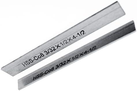 LLDSIMEX Set of 2 8% Cobalt 3/32" x 1/2" x 4-1/2" for Lathe Parting Cut Off Blade Parallel Type