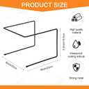 Mimorou 10 Pcs Black Metal Pizza Stand Pizza Rack Serving Tray Holder Tabletop Food Platter Tray Display Rack for Buffet Restaurant Home 9" L x 8" W x 6.5" H