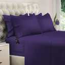 DREAMCARE Queen Sheet Set - 6 pcs Breathable Cooling Bed Sheets - up to 15" Deep Pocket Queen Sheets Set with Side Pockets - Extra Soft 100% Brushed Hypoallergenic Hotel Luxury Bedding - Purple