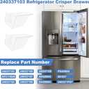 2 Pack 240337103 Refrigerator Crisper Drawer Replace 240337102 240337105