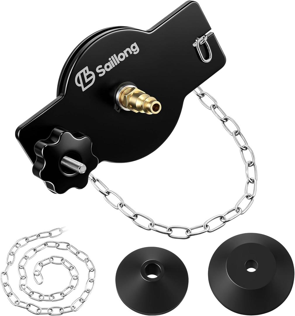 Brake Bleeder Adapter – Universal Reservoir Cap, Master Cylinder Adapter, Fits Most Round Fluid Reservoirs, Pressure Bleeding Kit, Bleed Tool, Leak Free Design