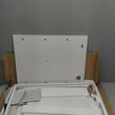 Sweetcrispy 40-Inch Computer Desk with Drawers, Office Desk, White