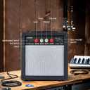Electric Guitar Amplifier 20 Watt Amp Portable Amp with Headphone Input Gain Powe Including Professional Noise Reduction Cable (White)