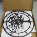 16inch/40cm Tree of Life Wall Clock for Bedroom Living Room Battery Operated Metal Decorative Analog Silent Analog Non Ticking Clocks Room Wall Decor (Tree of Life, 16 inches)