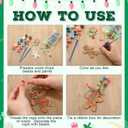 Chunful 20 Sets Christmas Gingerbread Crafts Kit Make Your Own Gingerbread Houses Wooden Christmas Ornaments Bead DIY Crafts Bulk for Xmas Party Supplies Tree Decoration