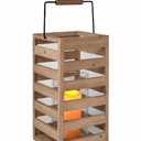 Wood Lantern with Handle -for Garden, Patio, Balcony & Porch Decor 14 inch