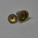 3-1/2 Deep Cup Kitchen Sink Drain Assembly, 304 Stainless Steel Construction with Fixed Post Basket and Long Extended Shank/CAS Approved and Venetian Gold Finish