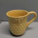 Boston International Embossed Ceramic Coffee Mug/Cup, 13-Ounces, Honeycomb