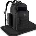 HighSpeedDaddy Diaper Bag Backpack with Diaper Changing Mat - Waterproof Military-Grade Baby Travel Bag - Spacious Design for Moms and Dads on the Go with Toddlers Baby Bag - Black. 25L Size
