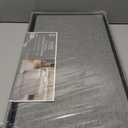 HAUSFRAU 31.5 Inches Ottoman with Storage, Folding Ottoman Bench Small Foot Rest Stool, Bedroom Bench with Flipping Lid, Linen Grey