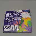 ARTISTRO 36 Dual Tip Acrylic Paint Markers, Acrylic Paint Pens, Fabric Markers for Textile, Rock, Glass, Wood, Paper, Ceramic, Canvas DIY Art Supplies Kit for Kids and Adults (Dual Tip Dot + Fine, 36)