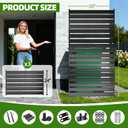 72" H x 38" W (1-Panels) Air Conditioner Fence Screen Trash Can Privacy Fence Panels, Suitable for Pools and Yards, no Digging Required，Black Privacy Panel