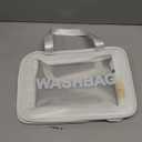 DAPOWER Travel Toiletry Bag for Women and Men, Matte Translucent Toiletry Bag with Handy Handle, Makeup Cosmetic Organizer Bag for Travel Toiletries Accessories (White)