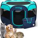 KingCamp Dog Playpen, Portable Foldable Cat Kitten Puppy Tent Crates 29"/36"/50" Pop Up Pet Playpen with Zippered Bottom & Cover for Indoor Outdoor Use (Small, Green)