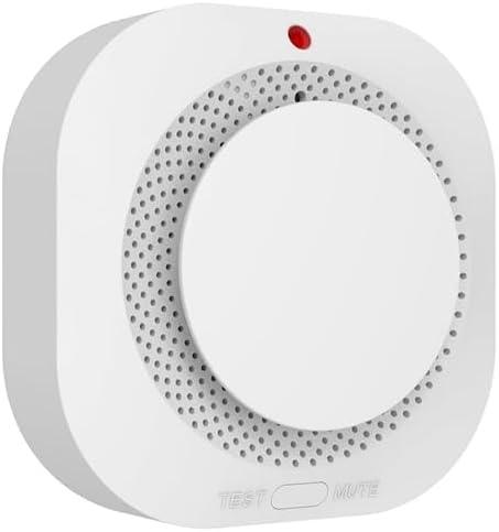 Smoke Detector 6 Pack Fire Alarms Battery Operated Smoke Detector 10-Year Photoelectric Sensor Smoke Alarms Easy Installation LED Indicator 85dB Alarm with Test Mute Button for Living Room Bedroom