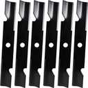 103-6402 Blade Compatible with Exmark 52" Deck Lazer Z Turf Tracer Pioneer, High Lift Mower Blade Replaces 103-6402-S 103-6382 103-6387-S to ro 109-6873, 18" Length 15/16" Center Hole, 6 Pack