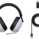 Sony INZONE H9 Gaming Headset, Wireless Noise Canceling Bluetooth Headset With Microphone, 360 Spatial Sound, For PC and PS5 (WH-G900N), White